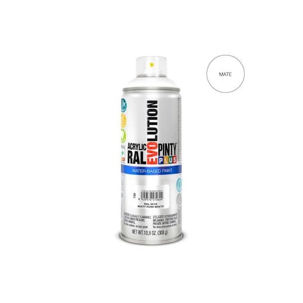 Sprayfärg - Pintyplus - Evolution - 520cc - Ren Vit - Matt Ren vit