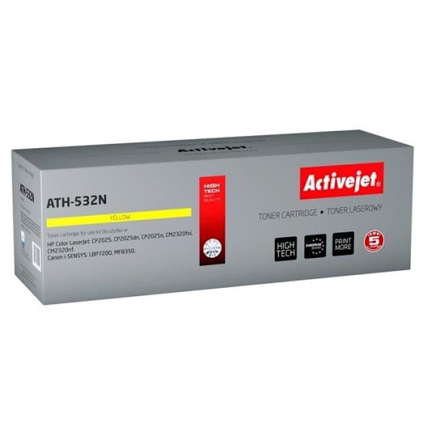 Tonerpatron - Activejet - ATH-532N - Gul - Kompatibel - 3200 sider