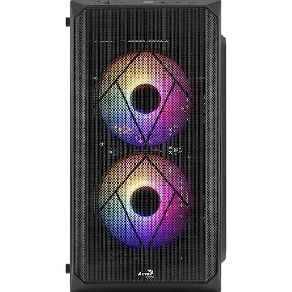 PC-fodral - AEROCOOL - CS-107-A V2 - Fodral utan strömförsörjning - Minitorn - Micro-ATX-format - Svart (ACCS-PC14032.11)