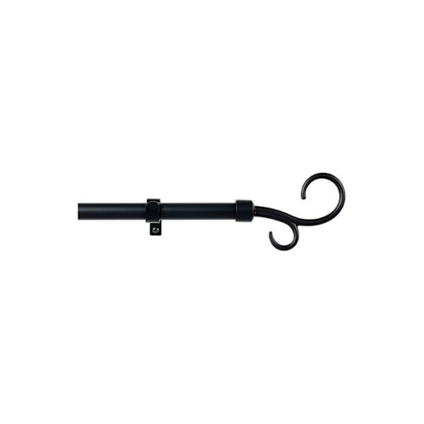 Kit med skinner til fleksible gardiner fra 110 til 200 cm sort Stor Planet. Svart