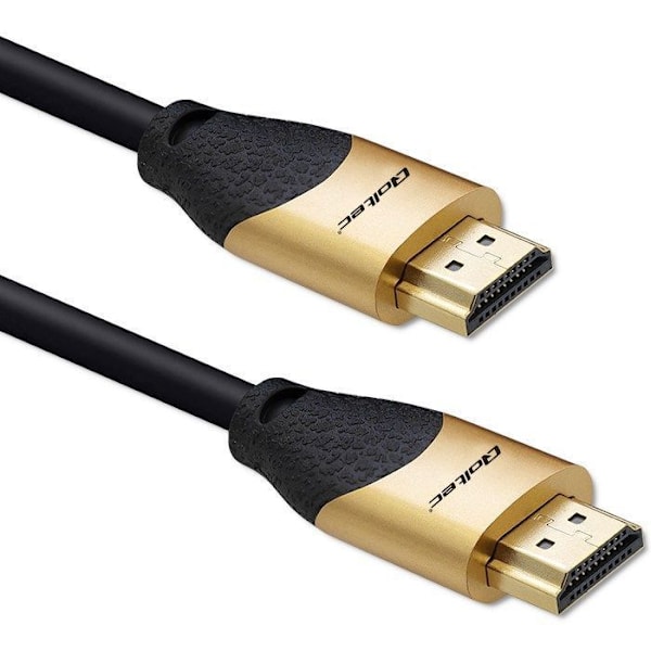 Kabel - tv-forbindelse - video - lyd Qoltec - 50356 - HDMI-kabel v2.1 Ultra High Speed 8K | 60Hz | 28AWG | 3m Guld