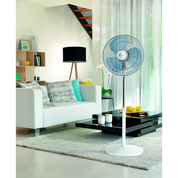 ROWENTA Turbo Essential Piedestal ventilator, Kraftig, Design, Holdbar, Effektiv, Økodesignet, 3 hastigheder VU3110F0