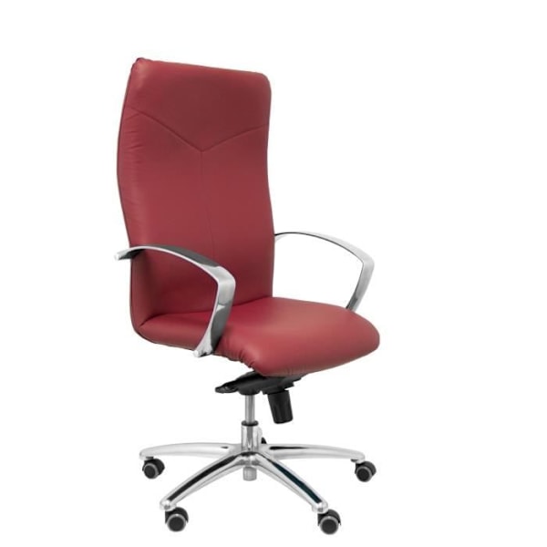 Ergonomisk riktningsfåtölj med tippbar och höj- och sänkbar mekanism - Sits och rygg klädd i läderimitation