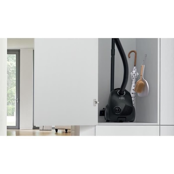 BOSCH GL20S Sort - Støvsuger med pose - 600 W - Stor støvpose - Holdbare materialer og motor Svart