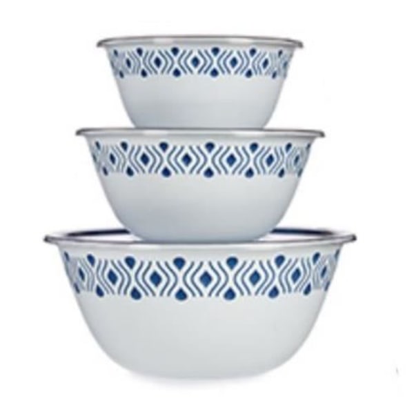 Stefanplast tosser Tosca 19-23-29 cm hvid/blå 6-stykker
