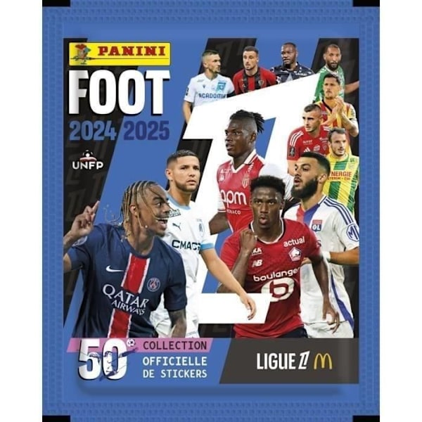 Rakkulehti - PANINI - Jalkapallo Ligue 1 2024-2025 - McDonald's - 12 pakkausta - 2 lahjaksi - 98 tarraa Flerfärgad