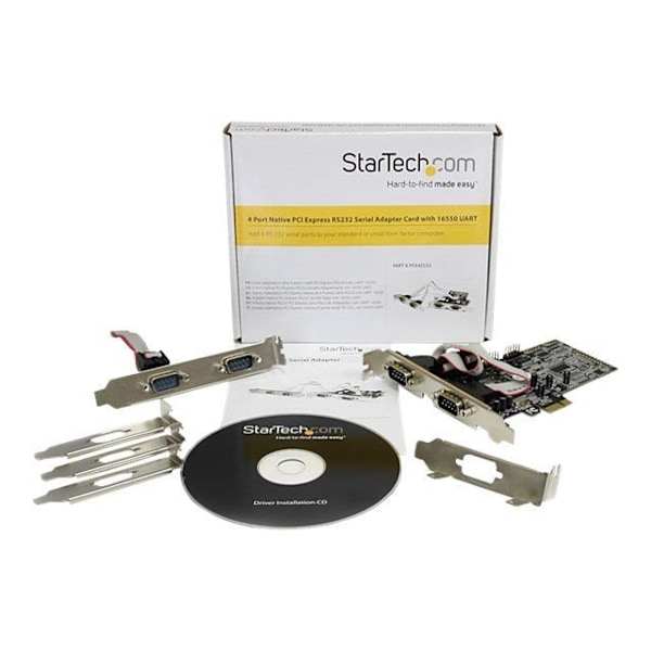 PCI Express 4 -porttinen DB-9 RS232 -kortti - StarTech.com - PEX4S553 - UART 16550