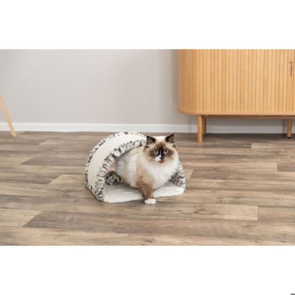 Krattskydd för katt - TRIXIE - Leo - Beige - Polyesterplush - Jute grädde