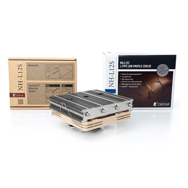 Ventilator - NOCTUA - NH-L12S - 120mm - Kompatibel PWM - Lavt støjniveau adapter