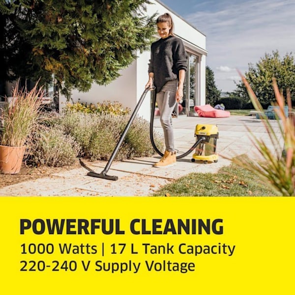 Märkä- ja kuivaimuri - Kärcher - WD 3 S V-17/4/20 - 1000 W - 17 l - lehtipuhallin