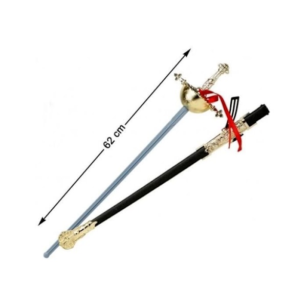 Musketer Sword - ATOSA - 69 cm - Plast - Sort - Voksen