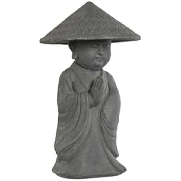 Dekorativ figur - HOME ESPRIT - Orientalsk munk - Grå - 30 x 30 x 51 cm - Flerfarvet Flerfärgad