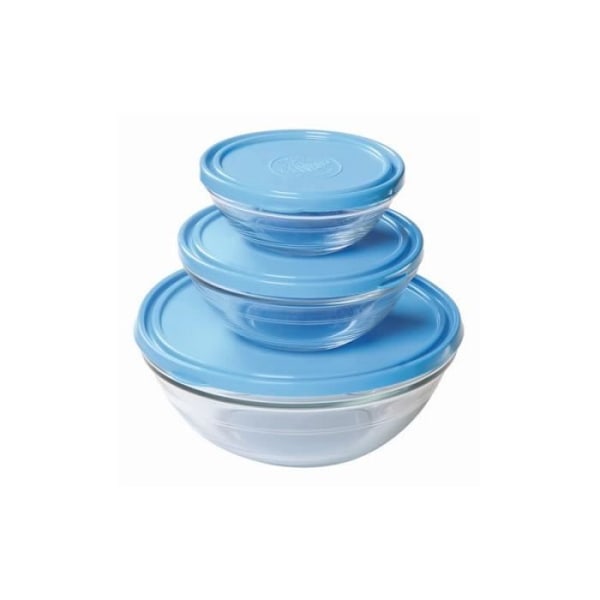 Saladskål - Duralex - Lys - Tempererat glas - 0,9L - Lock av polyeten utan BPA