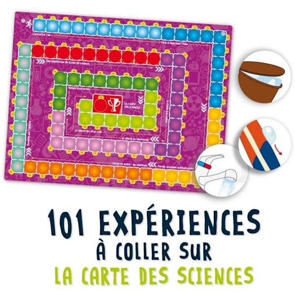 Tieteen setti - LISCIANI GIOCHI - OLEN GENIUS - 101 Kokeilua - Mukana Varusteet - Kuvitetut Ohjeet