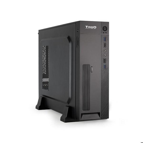 TOOQ TQC-3008U3C - Slankt Micro-ATX/Mini-ITX etui, SD/TF-kortlæser, 500 W Micro-ATX/SFX strømforsyning inkluderet, sort Sort