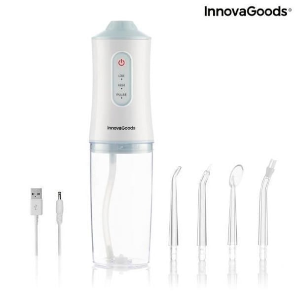 Oral irrigator - InnovaGoods - Denter - Laddningsbar - Sladdlös - Vattentät Blå, vit, genomskinlig
