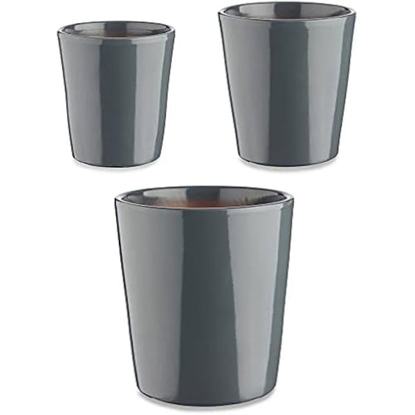 Keramiske potter - DKD HOME DECOR - Sæt med 3 - 14-17-22 cm - Flerfarvet Flerfärgad