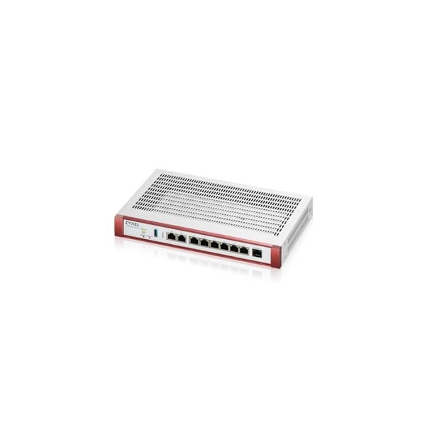 Zyxel USG FLEX200 H -sarja, käyttäjän määrittämät portit, 2 x 2,5 G ja 6 x 1 G, 1 x USB ja 1 vuoden suojapaketti