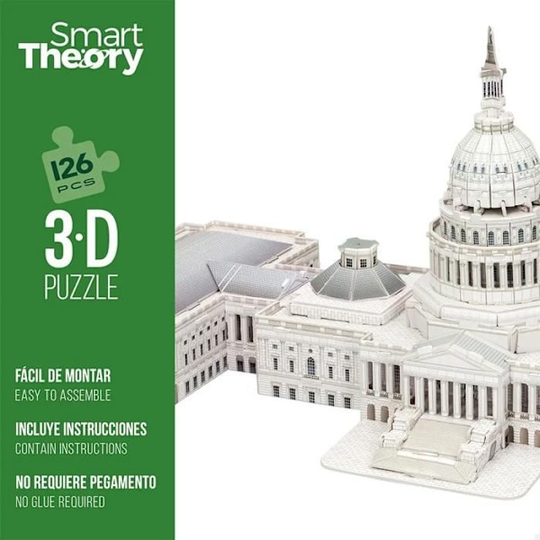 Puzzle 3D - ColorBaby - Capitole - 126 dele - Model 49660 - Multicolor