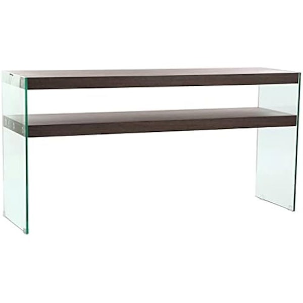 Sidobord - DKD HEMINNREDNING - Brun - MDF trä och glas - Mått 45x160x80 cm - Modern stil kastanj
