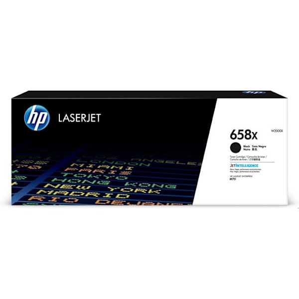 HP 658X väriainekasetti - musta - laser - suuri riittoisuus - 33000 sivua - 1 / pakkaus