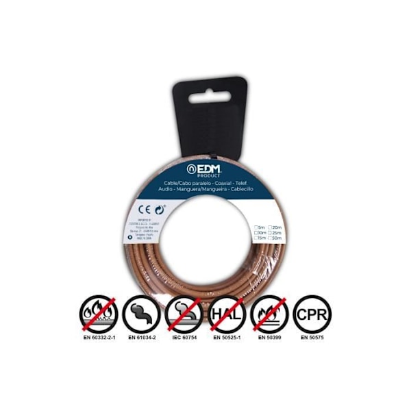 4mm brun halogenfri flexibel elektrisk ledning - GENERISK - 15m kastanj