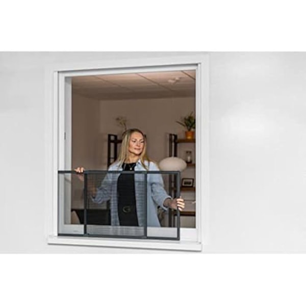 Myggenet - SCHELLENBERG - 50813 - Skydevindue - Grå aluminium - Justerbar 193x75 cm