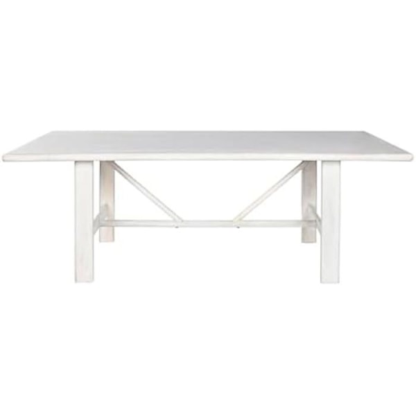 Spisebord - HOME ESPRIT - Hvid - Mangotræ - 213,4 x 96,5 x 76,2 cm - Rektangulært Flerfärgad