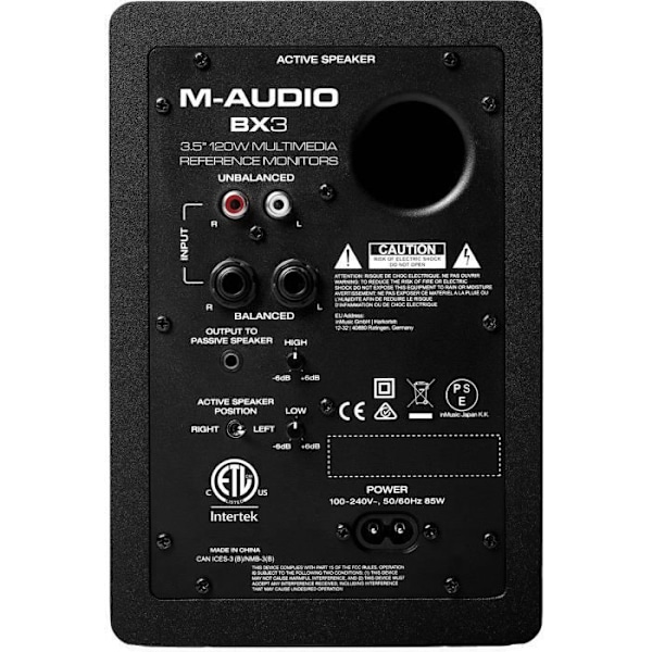 M-AUDIO BX3D3 - 2-vejs aktive monitorhøjttalere 3,5" 120W (par)