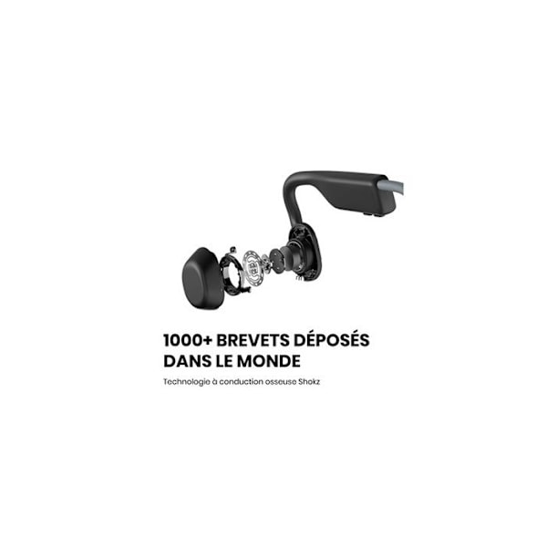 Bone Conduction -kuulokkeet - Shokz - Openmove - Bluetooth - Langaton - Hienkestävä Skiffer grå