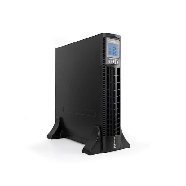 Green Cell® UPS Online Strømforsyning Udsving 1000 VA (900 W) med LCD-skærm 2 x 12 V/9 Ah 6X IEC320 C13-10A Sort