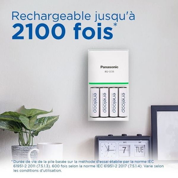 Panasonic eneloop HR06 LR6 (AA) NiMH uppladdningsbart batteri 2000 mAh 1,2 V 4 st.