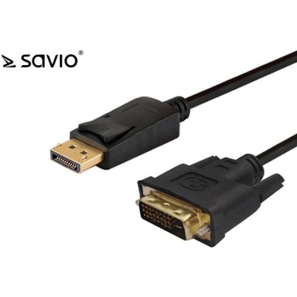 Kaapeli audio Video Savio DisplayPort - DVI-D 1,8M Musta (Savkabelcl-106)