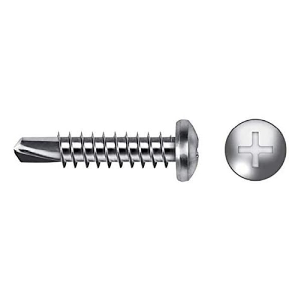 Phillips afrundet selvborende skrue din / ref 7504n 4,8 x 19 zink - æske á 250 stk.