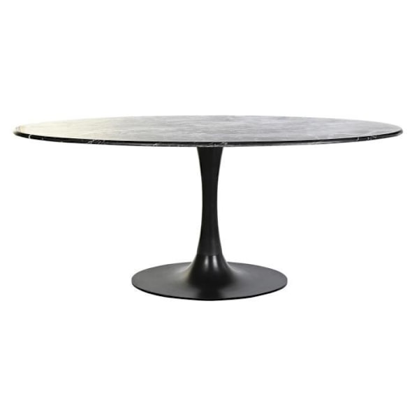 Spisebord - Sort marmor - 180x100x76cm - Metal