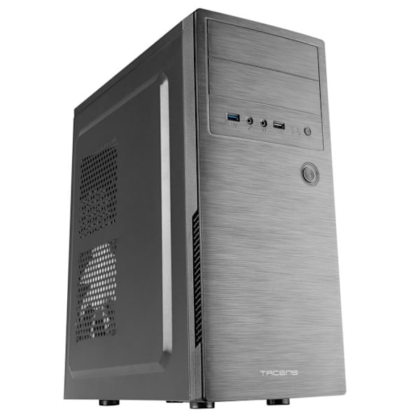 PC ATX-kabinet - Tacens - 2INITIOX - Poleret Aluminium - 120 mm blæser - Sort