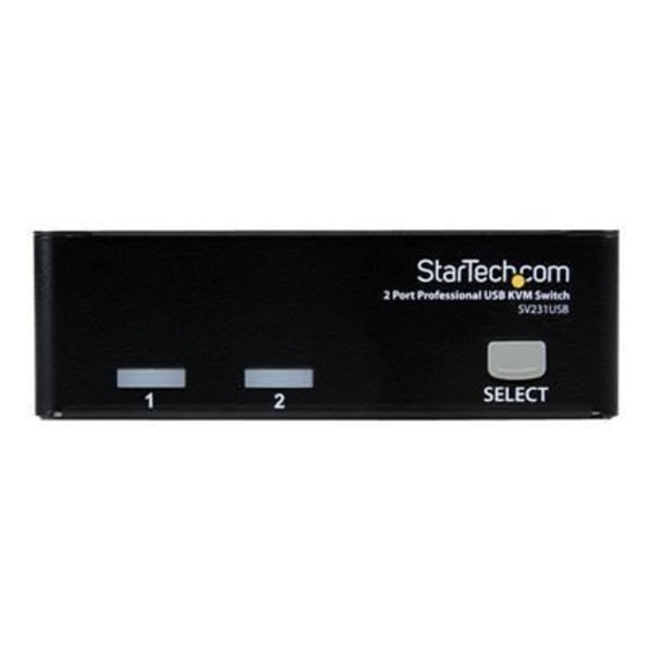 STARTECH Professionel 2-Port USB VGA KVM-switch med kabler - Tastaturmus Skærmskiftesæt