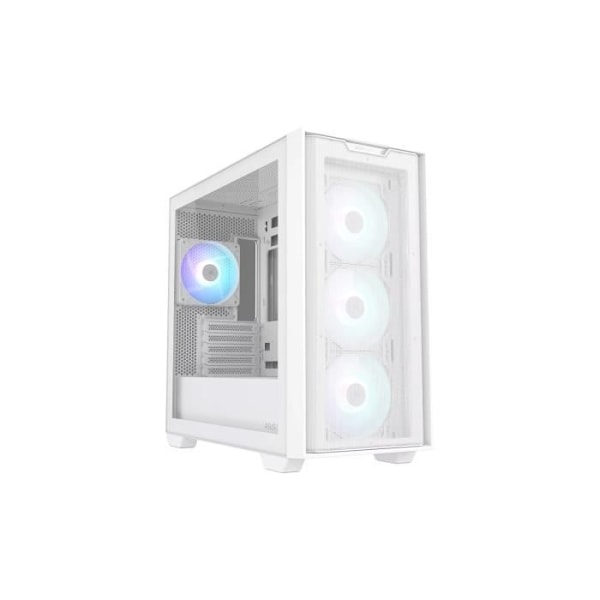 Kotelo - ASUS - A21 PLUS - ARGB Valkoinen - Optimaalinen jäähdytys - Micro ATX/Mini-ITX yhteensopivuus Valkoinen