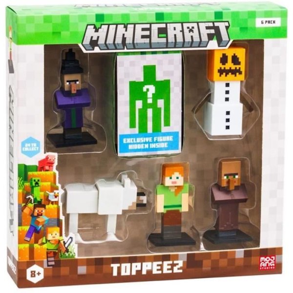 Coffret 6 små figurer - BANDAI - Minecraft - 1 mystisk figur