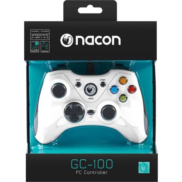 Kabelansluten Controller Big Ben Nacon PCGC-100XF Vit för PC Vit