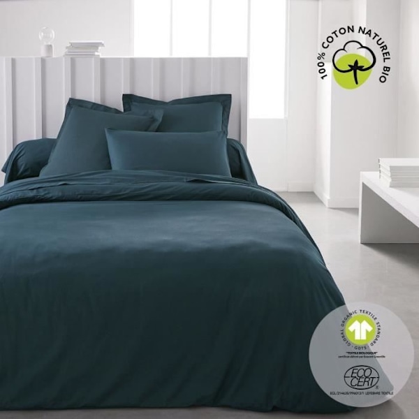 Drap hus - I DAG - 180 x 200 cm + 30 cm - Bomuld - Økologisk Paon PÅFÅGEL
