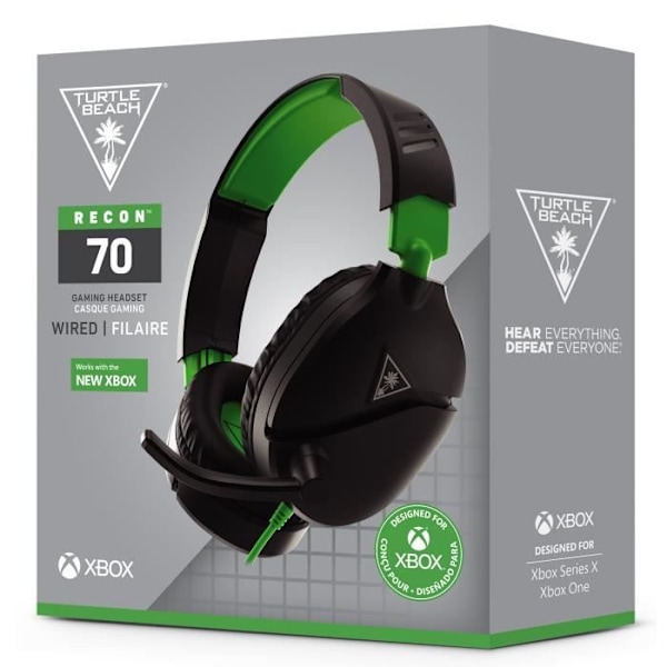 TURTLE BEACH Recon 70X gaming headset til Xbox Series X|S, Xbox One - TBS-2555-02 SVART/GRÖN