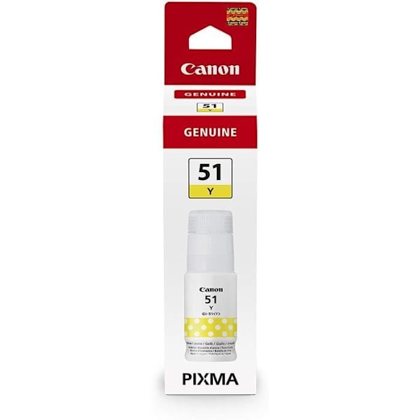 Mustekasetti - Canon - GI-51Y - Keltainen - 70ml - Yhteensopiva PIXMA G1520, G2520, G2560, G3520, G3560