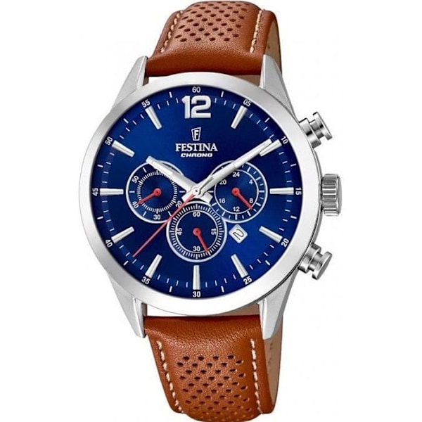 Herreur - Festina - F20542-3 - Læder - Chronograf - 5 ATM