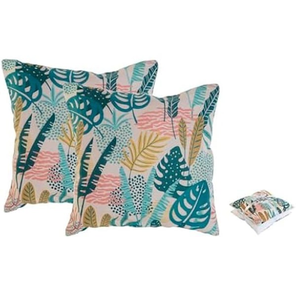 Tyynyt - HOME ESPRIT - Selva - Moniväriset - 45 x 45 cm - 2 kpl Flerfärgad