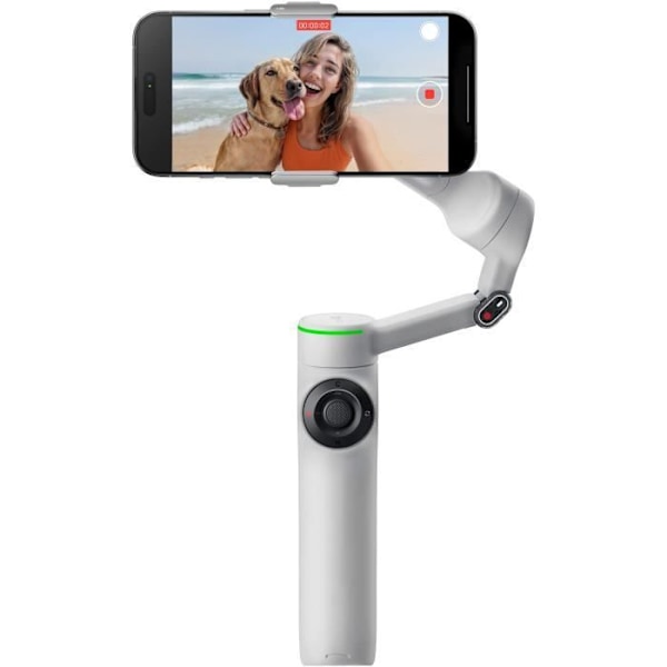 Gimbal - INSTA360 - Flow 2 Pro - Grå - Kompatibel med Apple DockKit - 3-aksers stabilisering