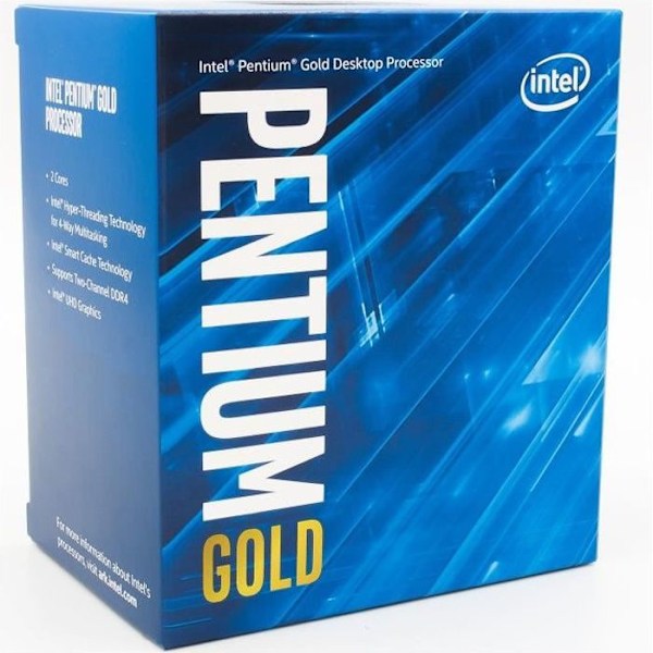 Intel Pentium Gold G-6400-processor (BX80701G6400) Socket LGA1200 (Intel 400-serie chipsæt) 58W