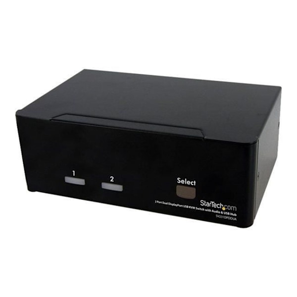 StarTech.com 2-porttinen DisplayPort, USB- ja audio-KVM-kytkin – KVM-kytkin – 2560 x 1600 (SV231DPDDUA)