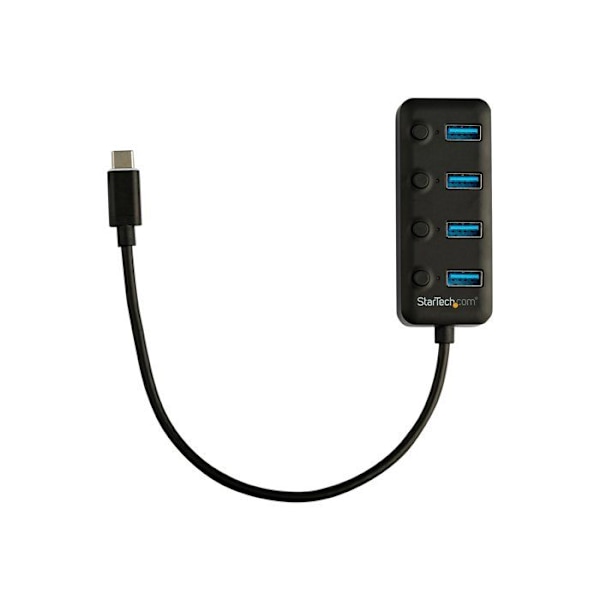 USB 3.0 Type-C - StarTech - 4 Ports - Kytkimet Virta/Pois - UASP-tuki - Musta