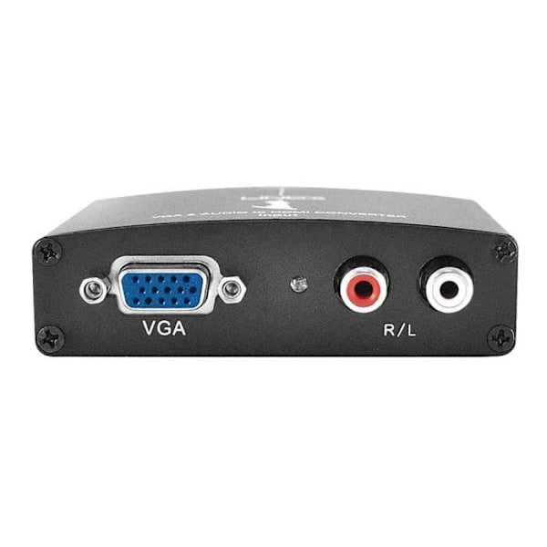 VGA & audio til HDMI konverter - LINDY - FullHD 1080p - Plug-and-Play - Sort